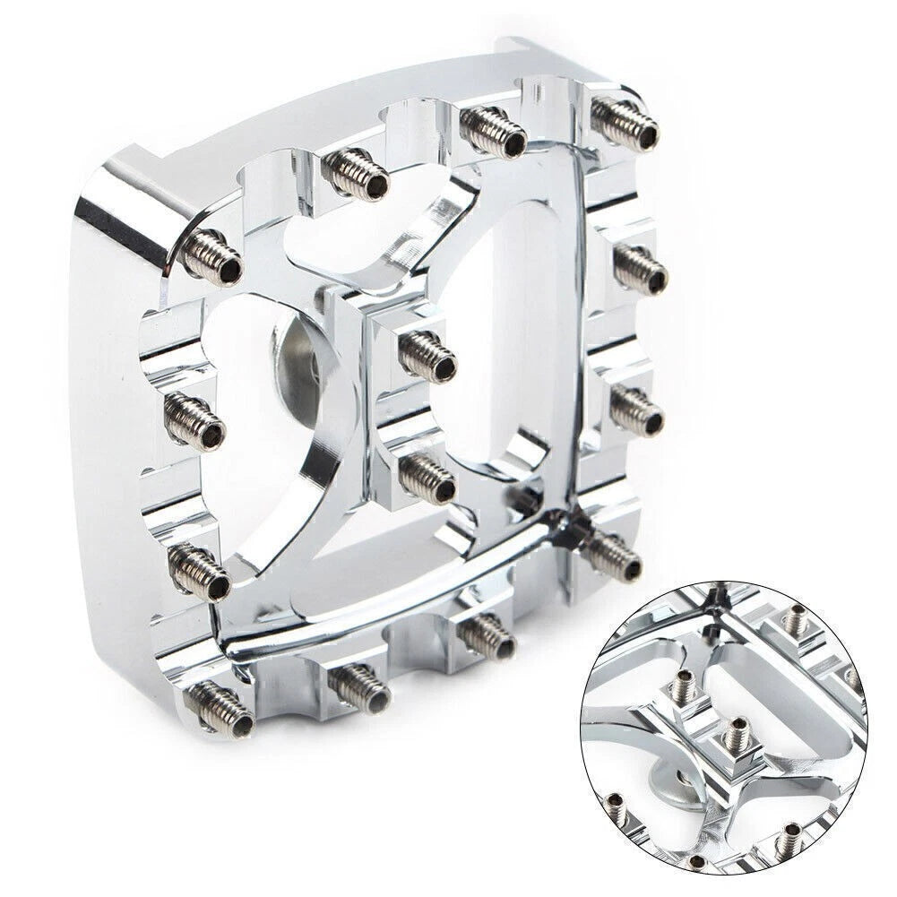 Chrome Brake Pedal Pad Cover for Harley Softail Dyna Sportster Iron 883