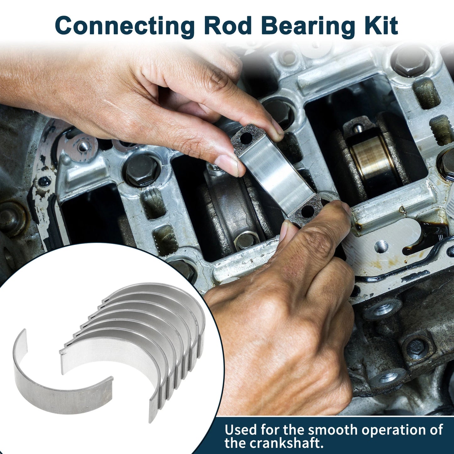 Rod Bearing Set for Mazda 6 (2012-2018) - 8 Pcs