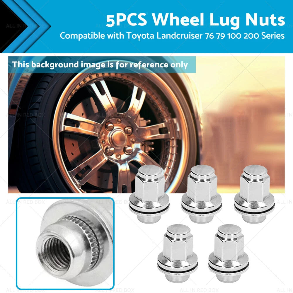 5PCS 14x1.5 Alloy Wheel Lug Nuts for Landcruiser 76 79 100 200 Series