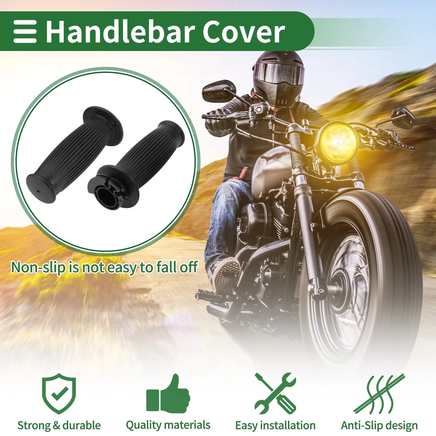 7/8" 22mm Hand Grips Covers for Motorcycle