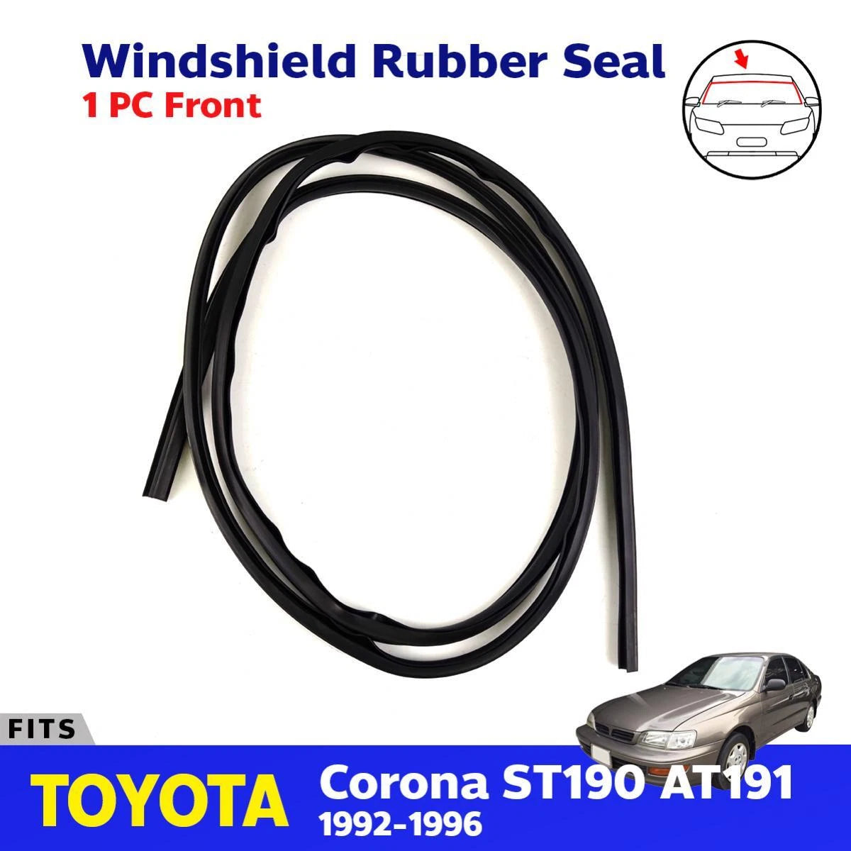 Windshield Moulding Rubber Front Fits Toyota Corona ST190 AT190 SED 1992-96 D08