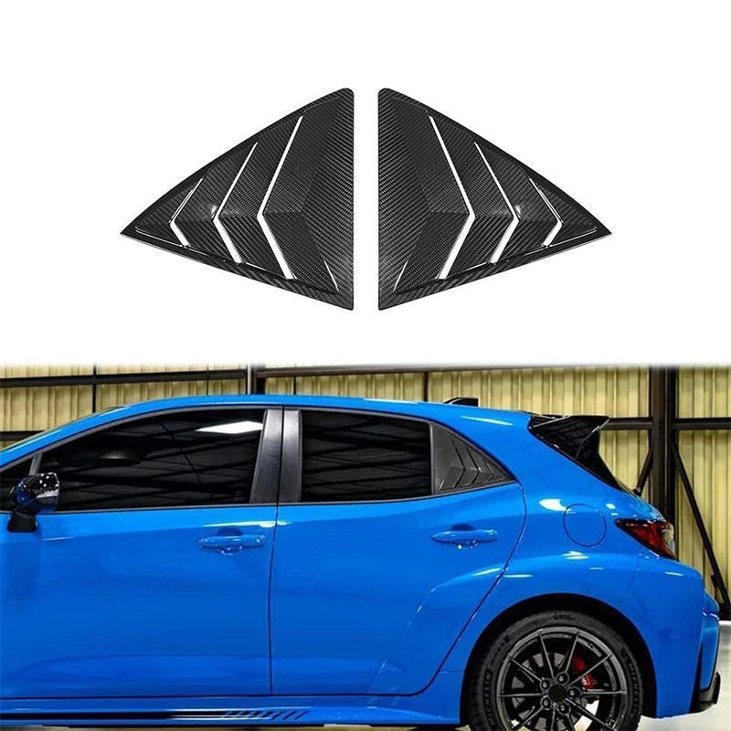 DRY Carbon Fiber Rear Side Window Louver Shutter Trim For Toyota GR Corolla 23+