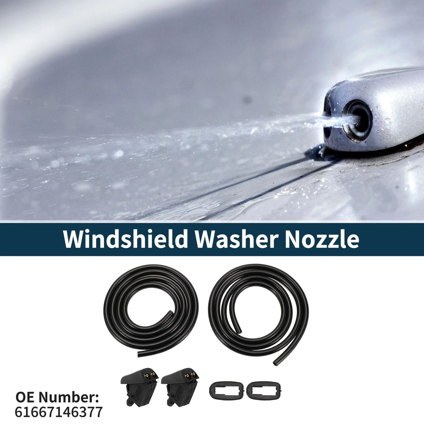 Windshield Washer Nozzle & Fluid Hose for Mini Cooper (2002-2008)