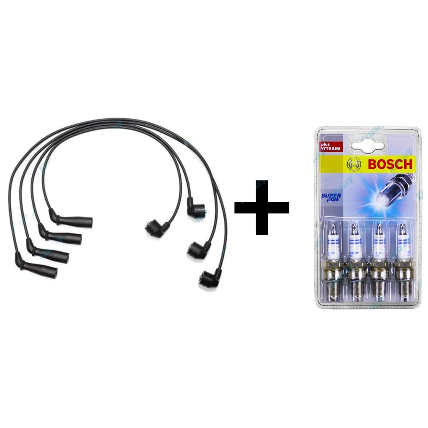 Ignition Spark Plugs & Leads Kit for Hilux RZN147 2.0L 1RZE 4cyl (1997-2002)