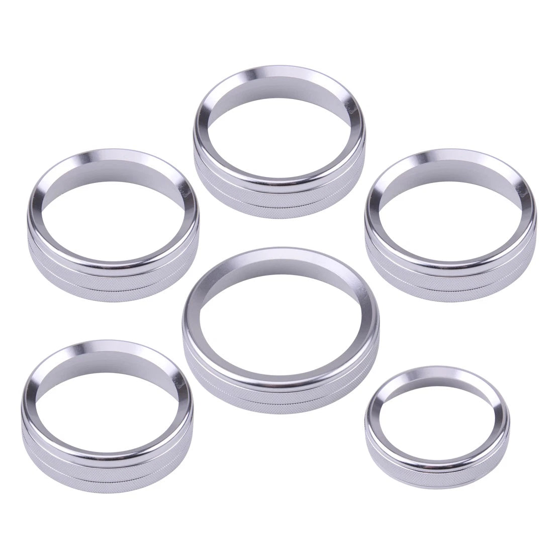 6x Air Condition Audio Switch Knob Trim Rings for Ford F150 (2016-2018)