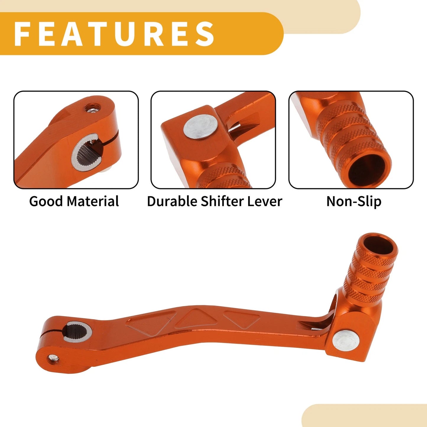 Folding Gear Shifter Lever for Apollo BBR Orange