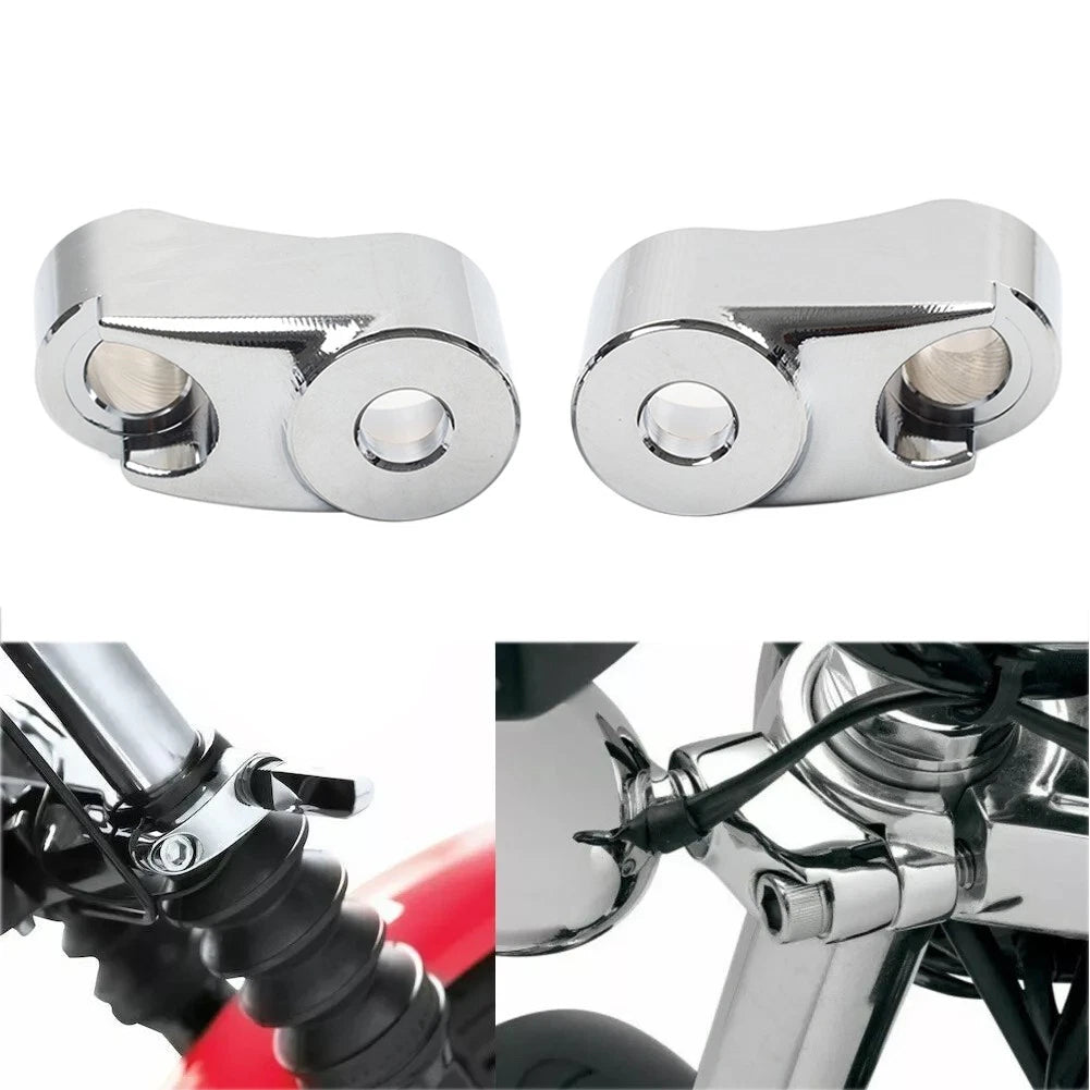 Front Turn Signal Mount Bracket Relocation Kit for Harley Dyna FXR