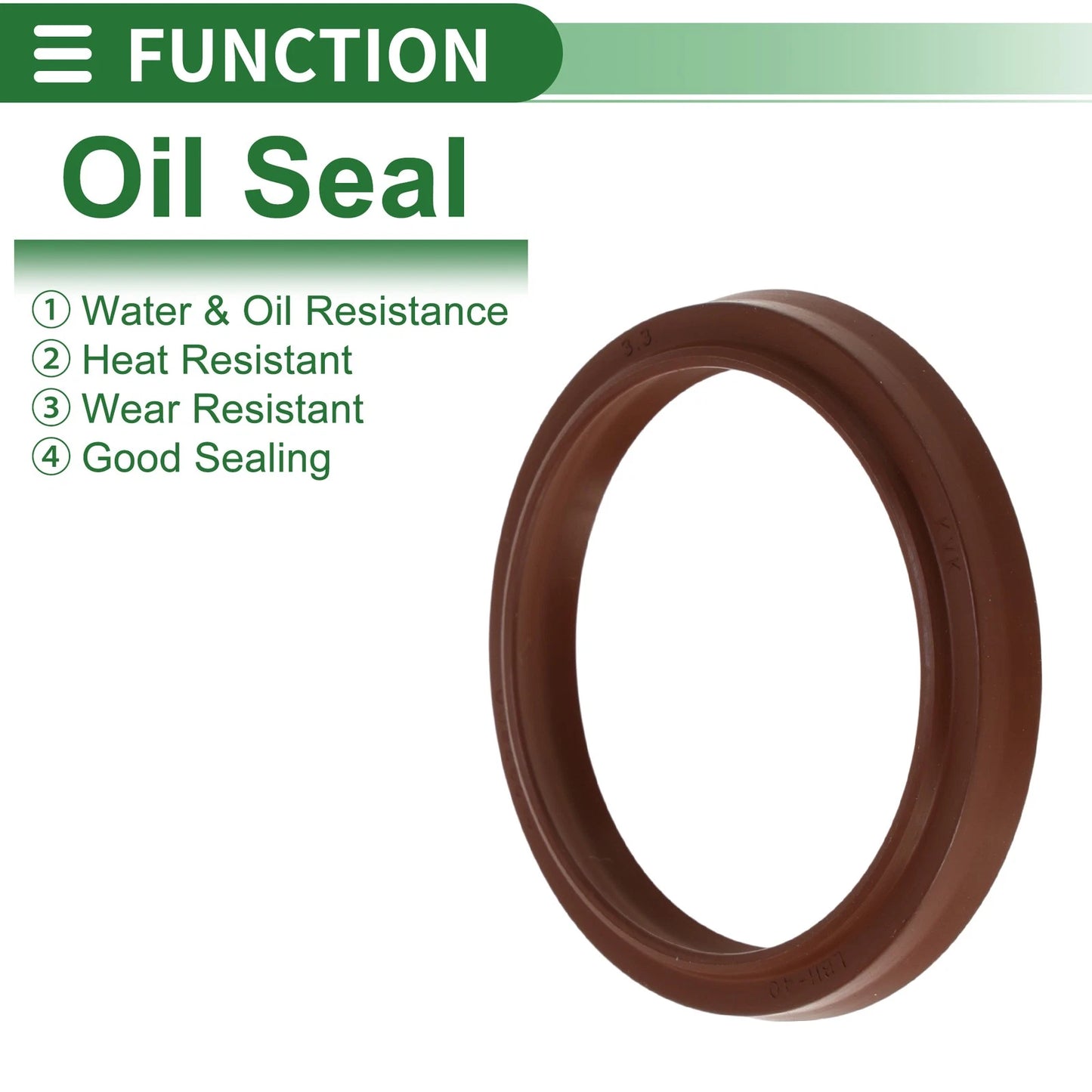 Oil Seal 5 Pcs Seal Ring Rotary Shaft Seal FKM Rubber 40x48x5.5mm
