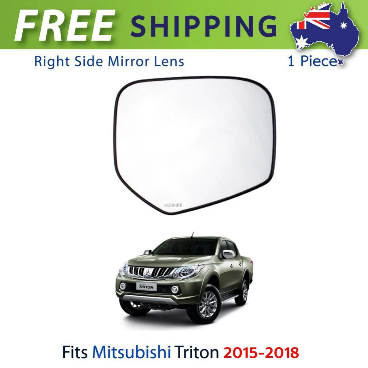 Side Mirror Glass Lens Rear View RH Fits Mitsubishi Triton L200 Pickup 2015-18