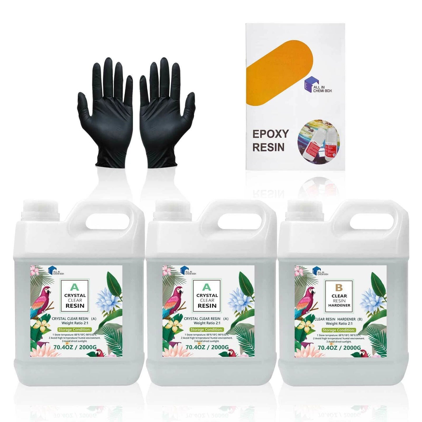 Epoxy Resin 2:1 AB Kit for Art DIY UV Crafts Glass & Water Coating 6KG