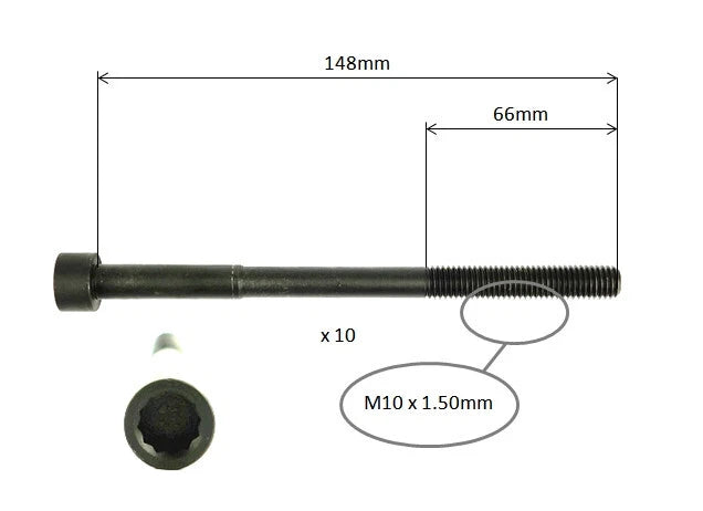 CYLINDER HEAD BOLT SET for TOYOTA ZRE152 ZRE156 ZRE158 COROLLA 1.8L 2ZRFE