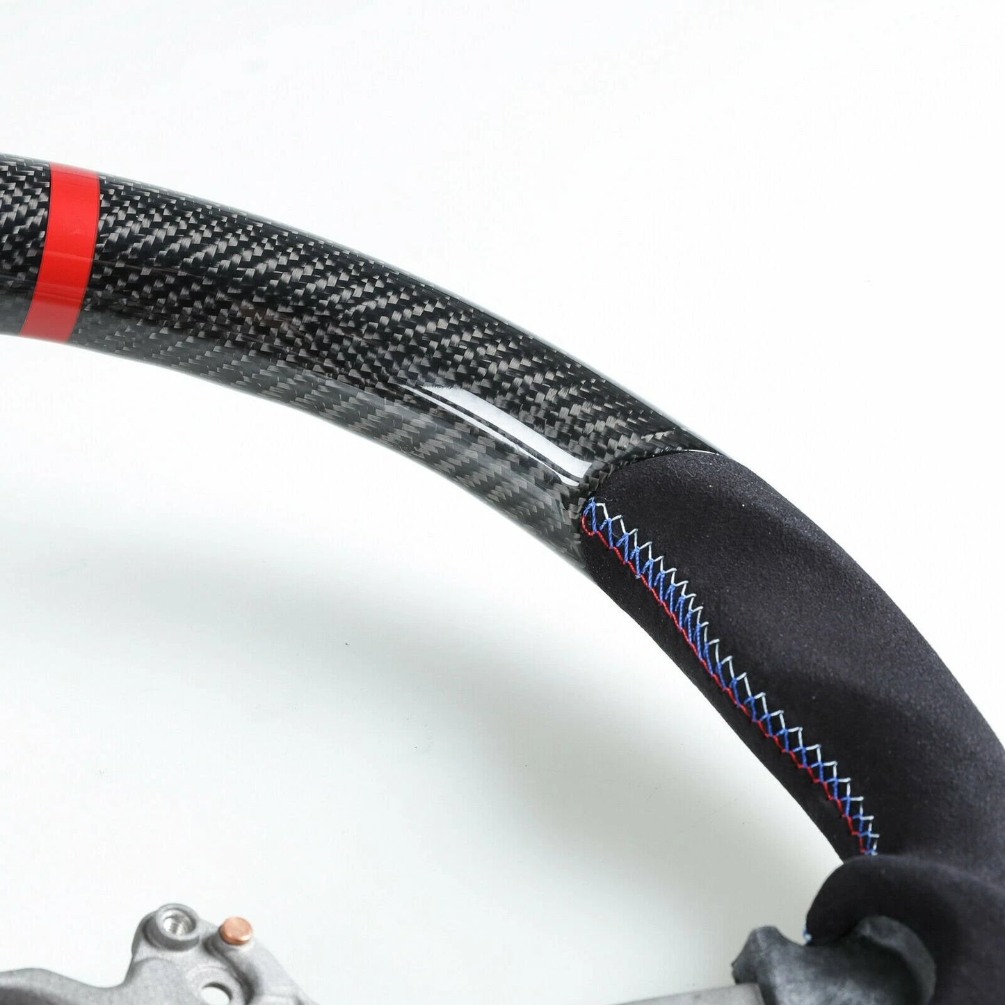 Steering Wheel Carbon Fiber Suede Flat Bottom for BMW F80 M3 F82 M4 (2012-2019)
