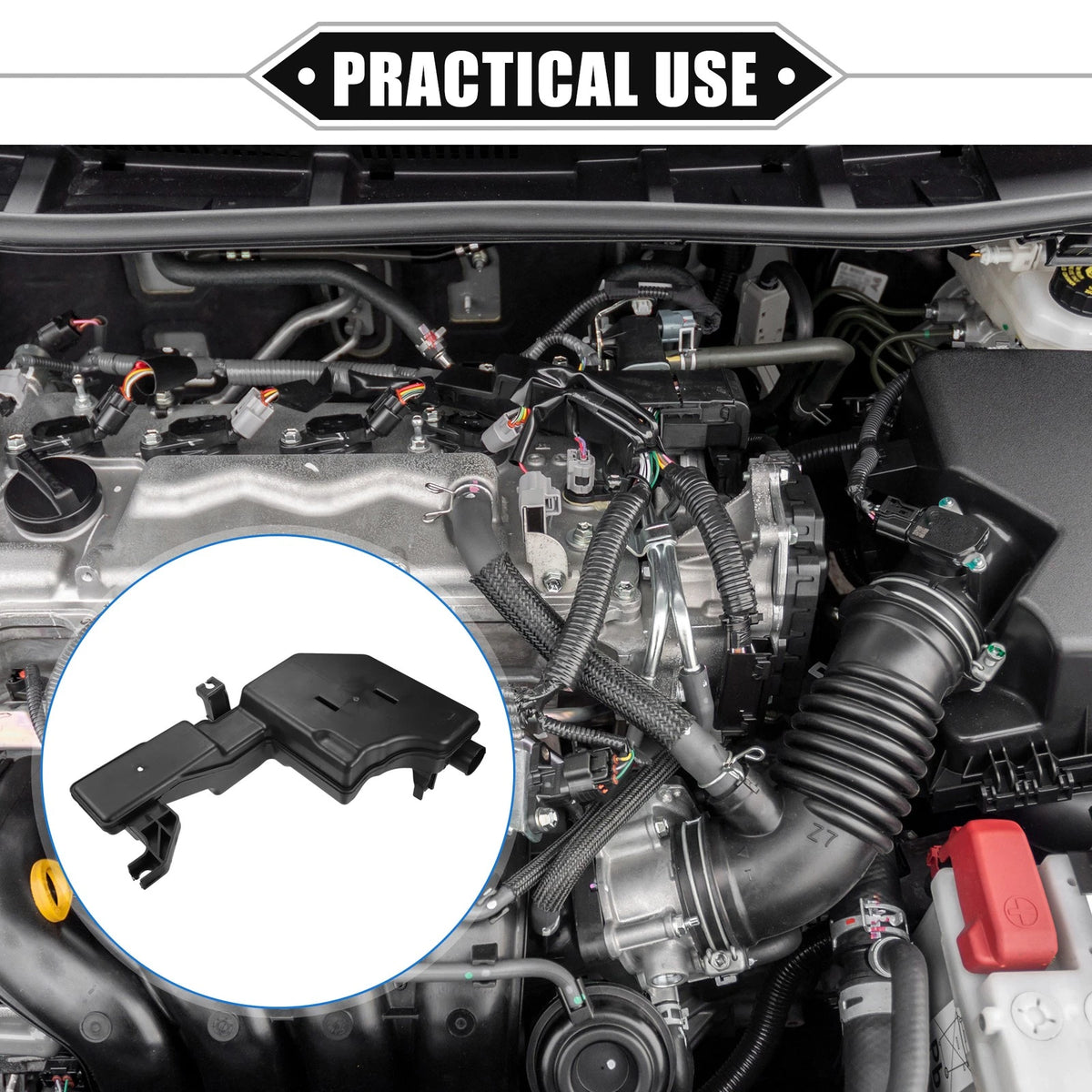 Car Engine Air Intake Resonator for Honda HR-V 2016-2022 1.8L Black