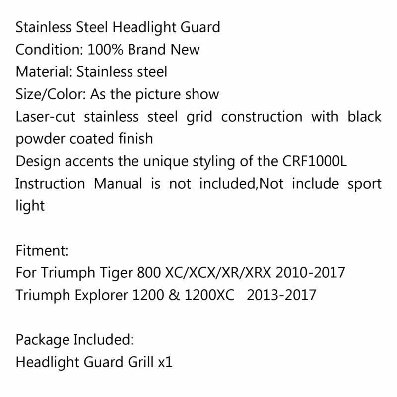 Headlight Guard for Tiger 800 XC/XCX, Explorer 1200 (2011-2023)
