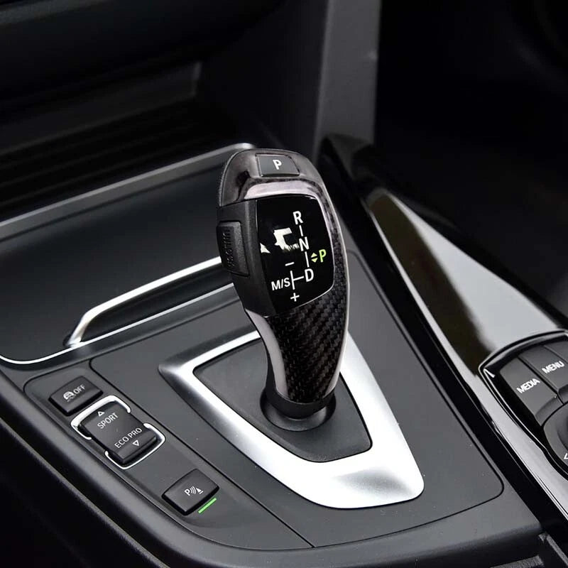 Carbon Fiber Gear Shift Knob Addon Cover Caps For BMW 1 2 3 4 5 7 Series X3 X5