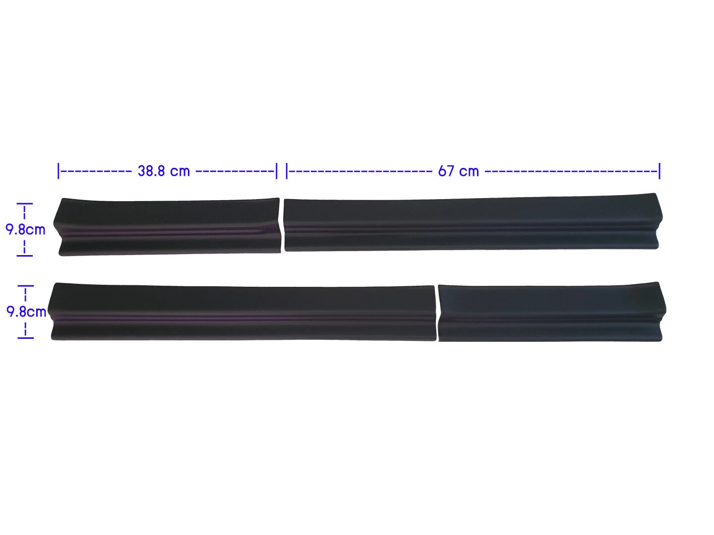 4 x Matte Black Sill Scuff Plates for Isuzu D-Max Crew Cab (2020-2022)
