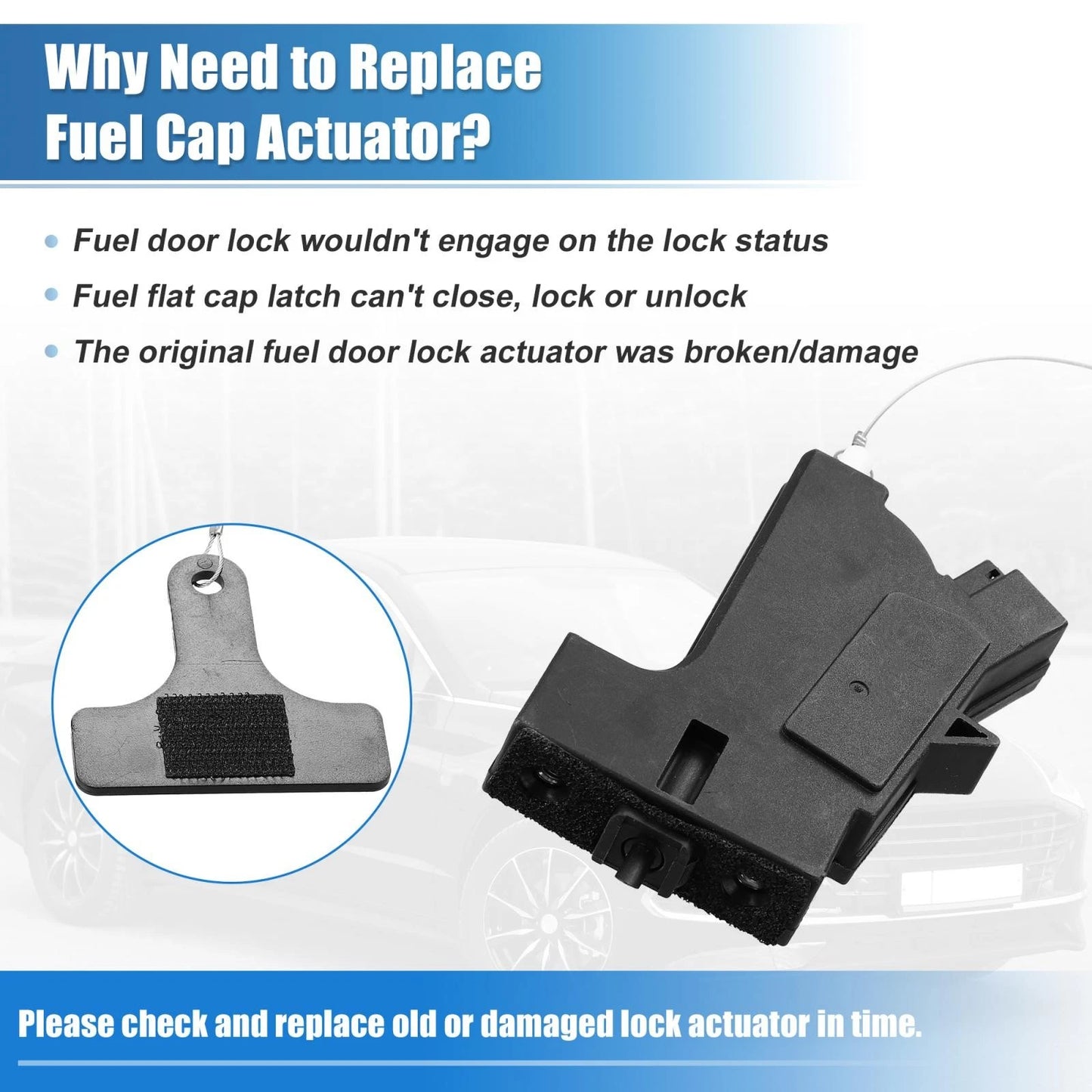 Fuel Door Lock Actuator for Hyundai Sonata, Azera, Kia Optima (2006-2015)