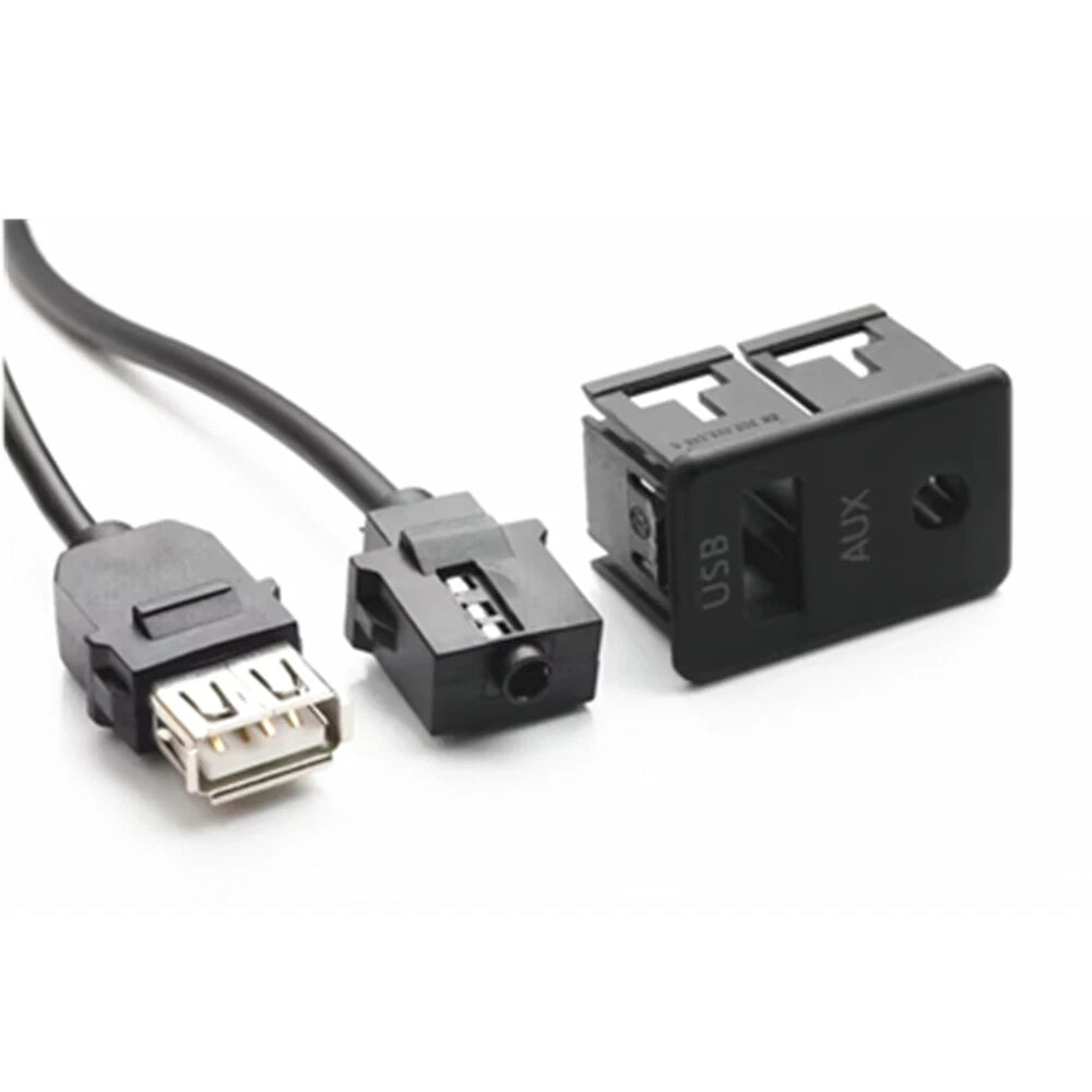 15cm AUX USB Socket Jack Extension Cable Adapter for Universal Car Dash Mount