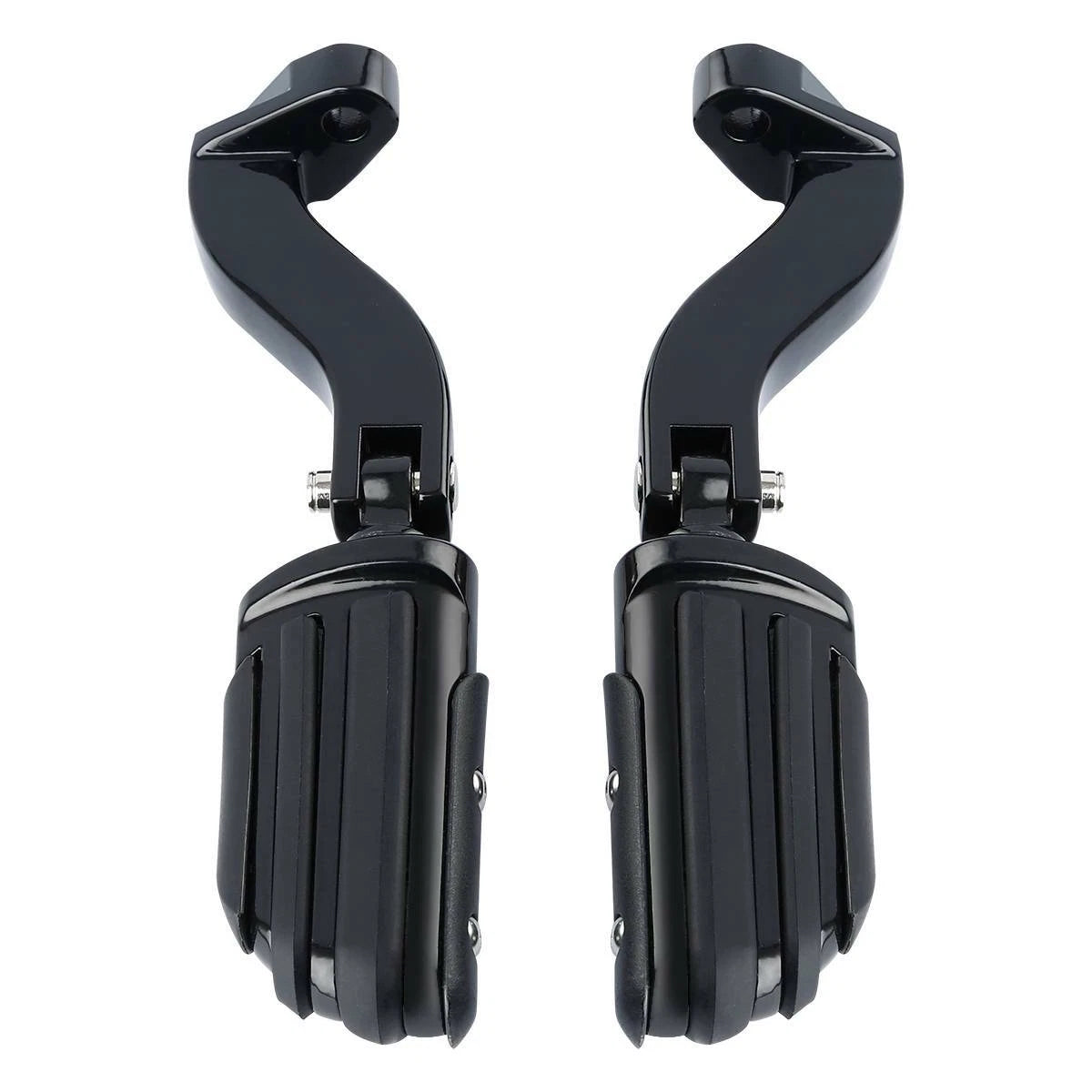 Black Rear Passenger Foot Pegs for Harley Road Street Glide (1993-2020)