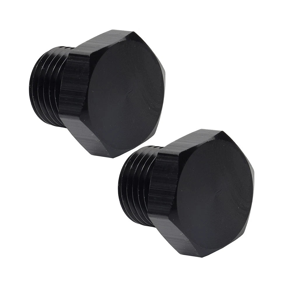 2 x Aluminum 6AN Block Off Cap ORB Plug Male Fitting Adapters for Universal
