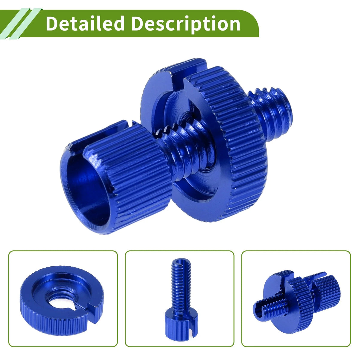 4 x M8 Aluminum Clutch Brake Cable Adjuster Screw Blue for Motorcycle