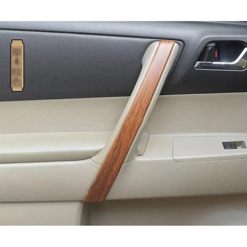 Wood Grain Interior Door Handle Armrest Cover Trim for Toyota Highlander (2001-2023)