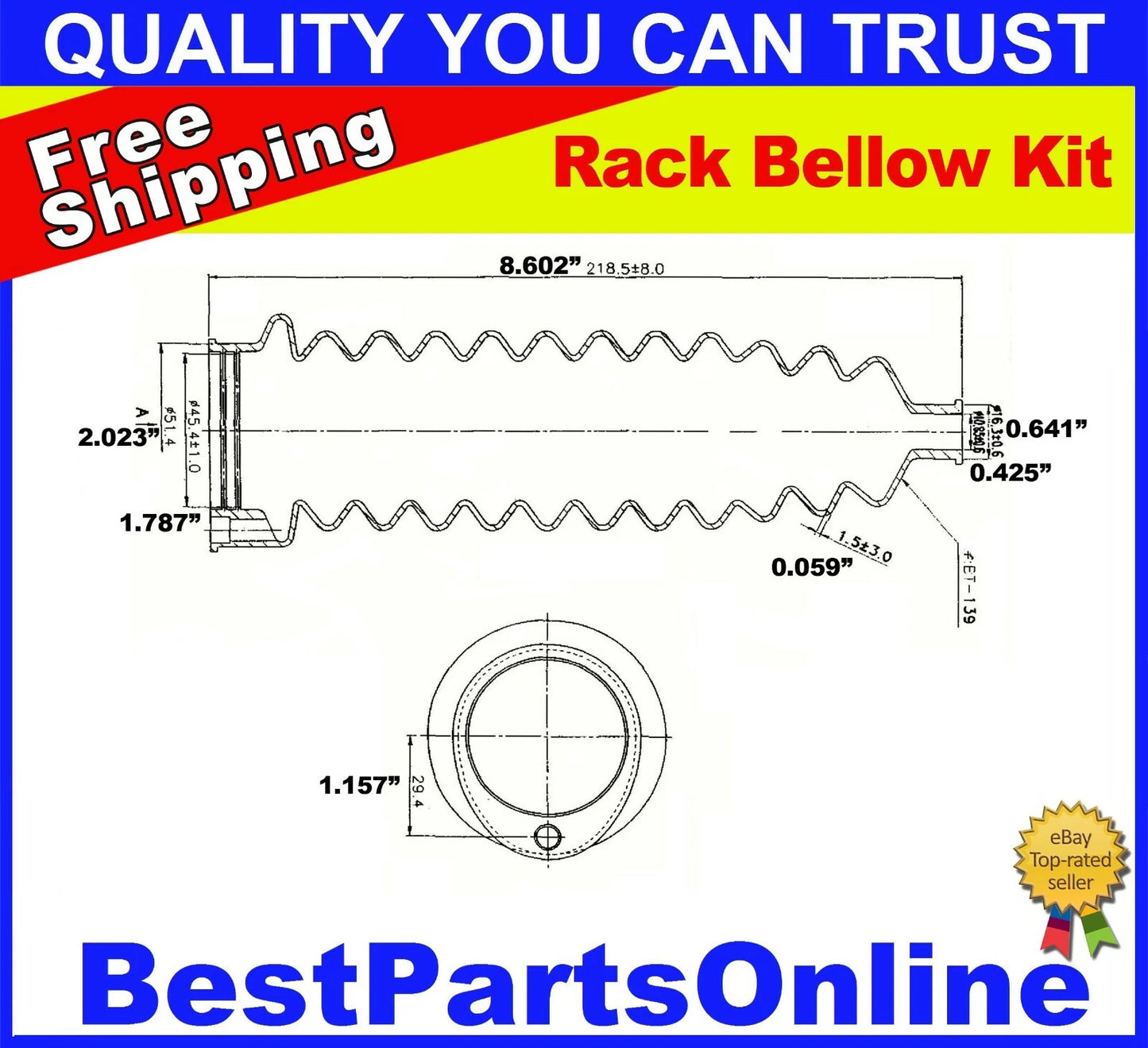 Rack and Pinion Bellow Boot for Chrysler New Yorker & Fifth Ave (1983–1993)