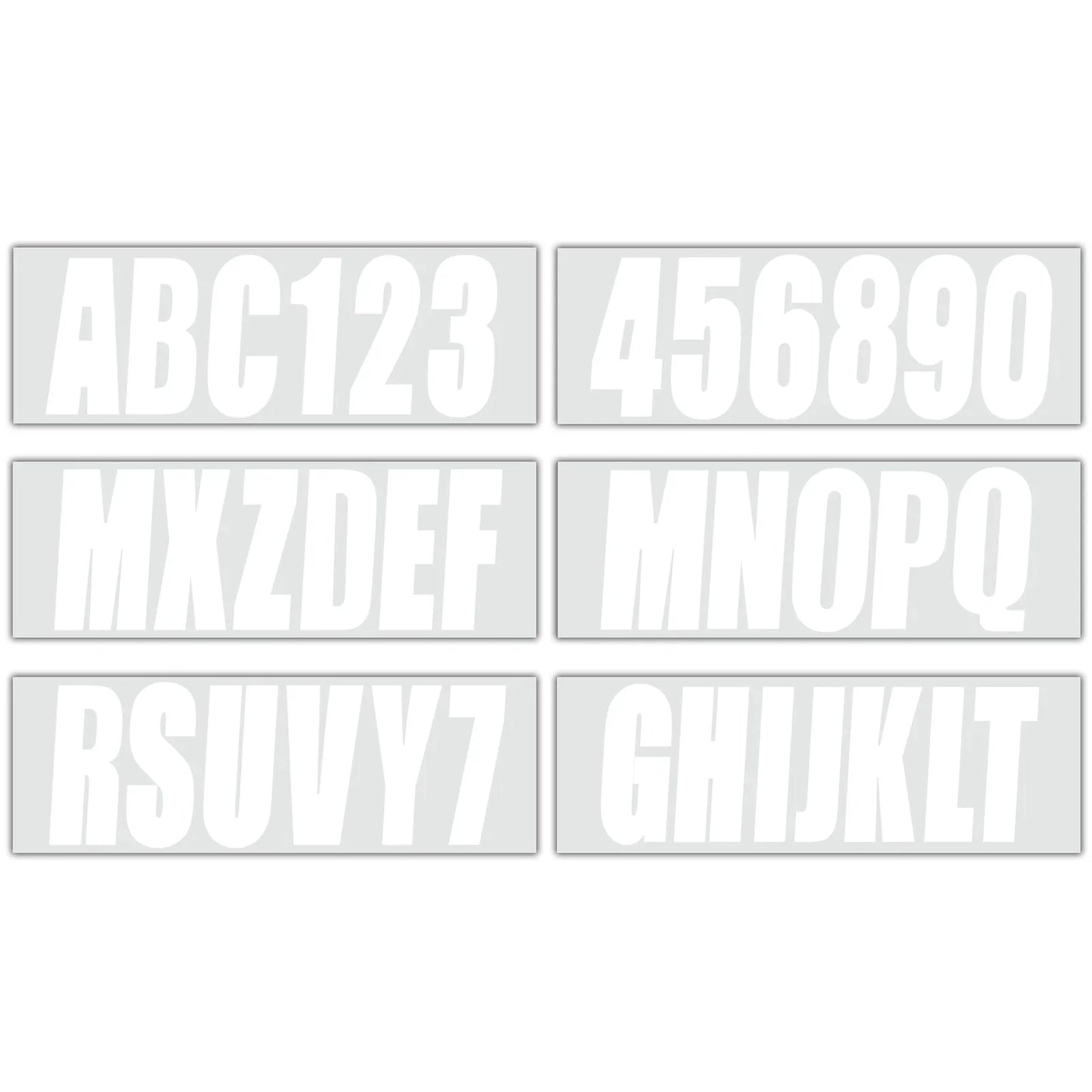 Custom Boat Registration Numbers Decals 4 Sets A-Z & 0-9 for All Boats