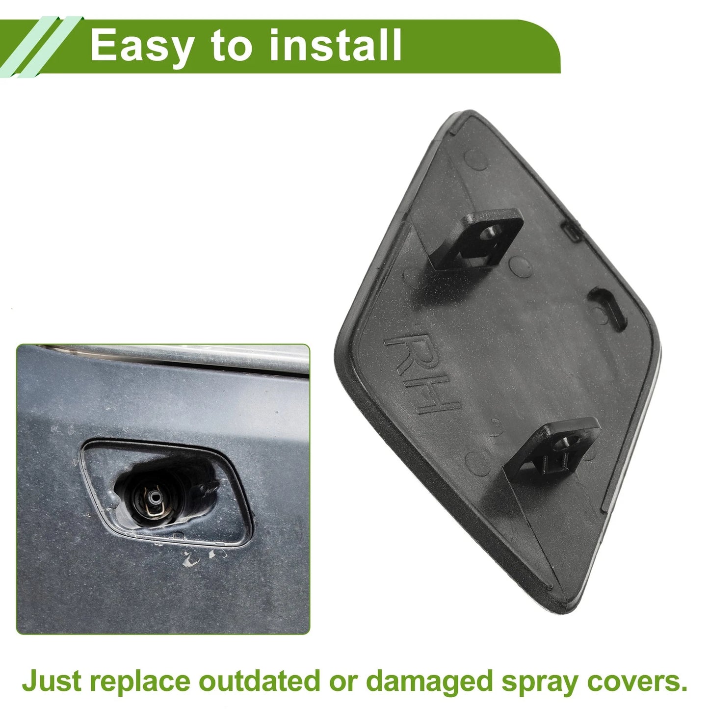 Front Right Washer Nozzle Cover for Volvo XC90 (2016-2020) Dark Gray
