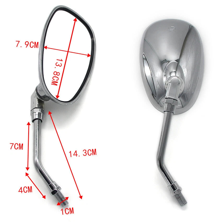 Rear View Mirror for Yamaha XJ900 XJ600 SRV250 XJ550 SR250 XJ400 SRX600 SR125 (1983-1999)