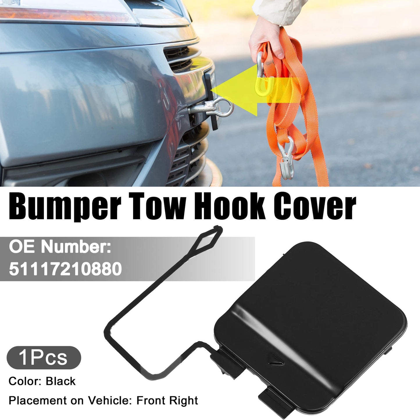 Front Right Tow Hook Cover for BMW 740Li (2016-2020)