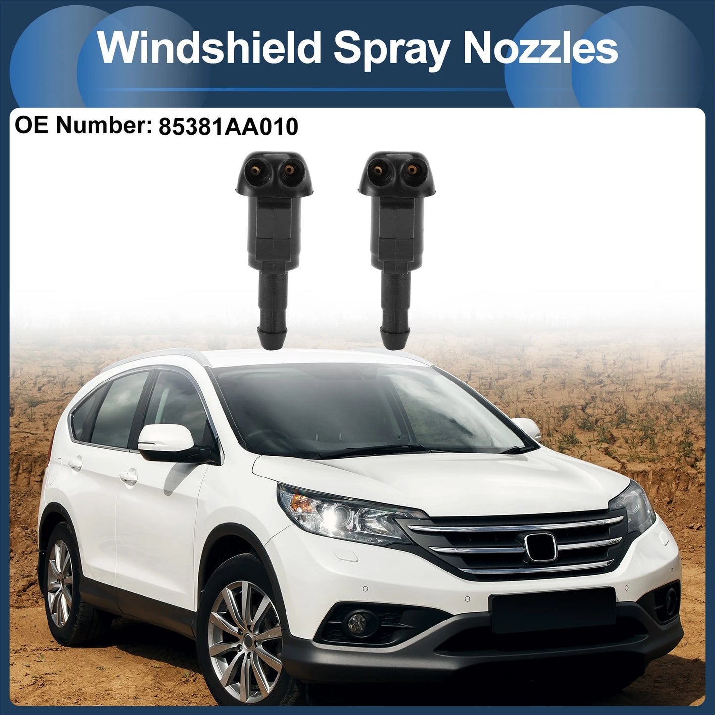 Windshield Washer Nozzle With Fluid Hose for Toyota (2005–2010)