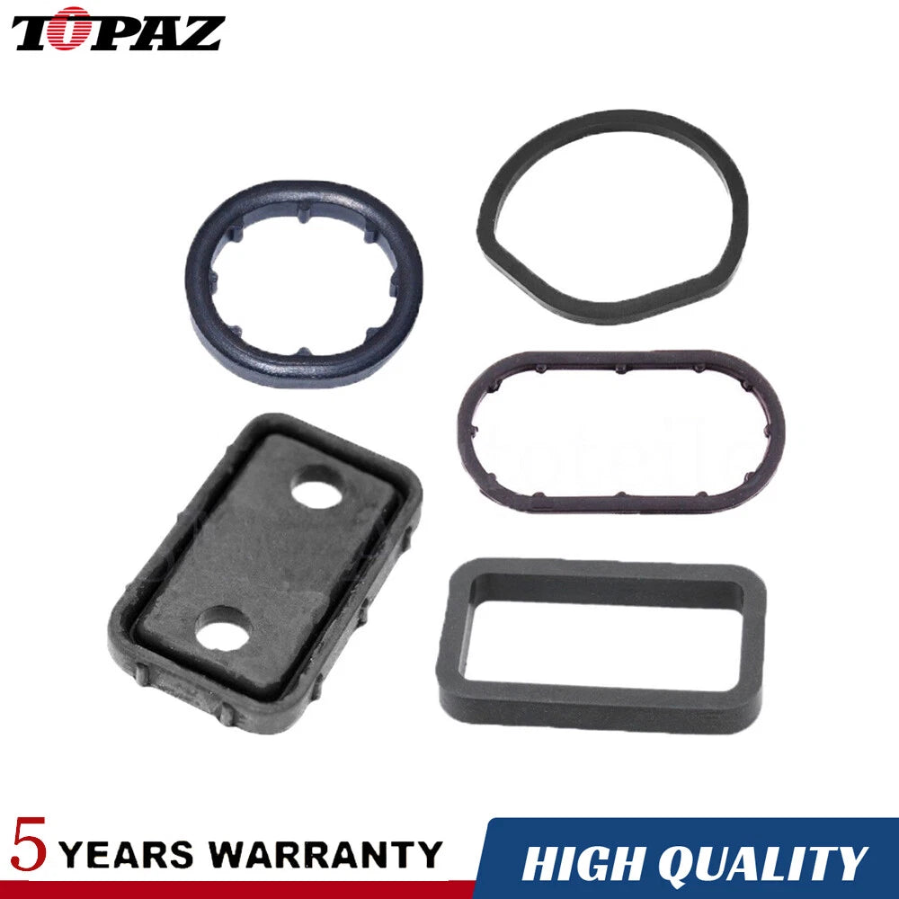 5 Pcs Engine Oil Cooler Seals Gasket Set for Mercedes W163 W202 W203 R230