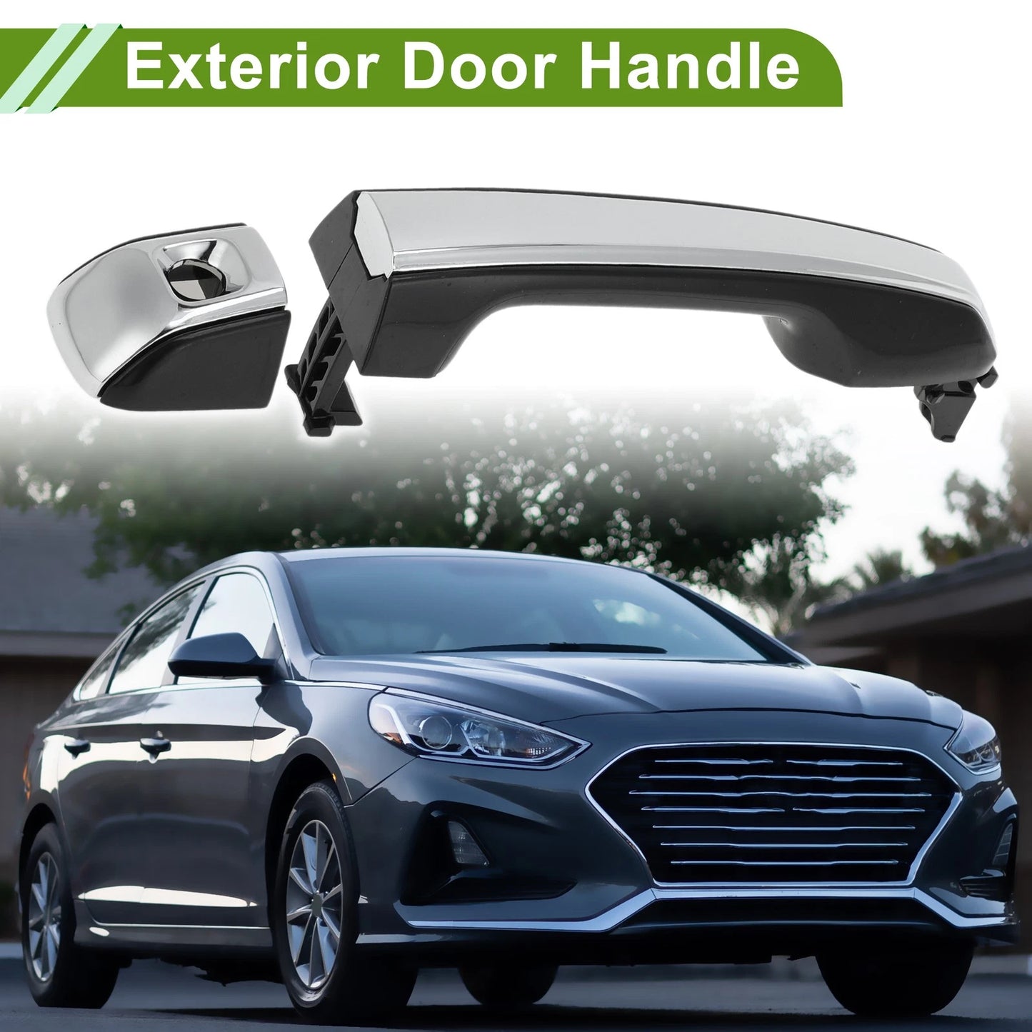 Exterior Door Handle Silver Tone for Toyota Lexus GX460 4Runner (2010-2023)