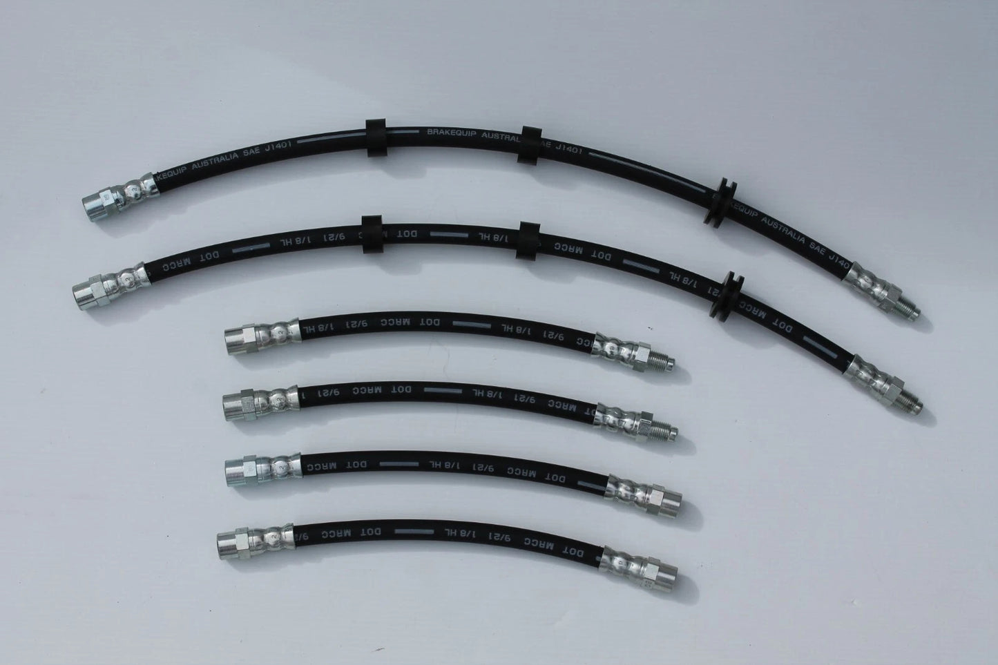 Brake Hose Set (6) for BMW 5 Series E34 E39 Non ASC (1988-1995)
