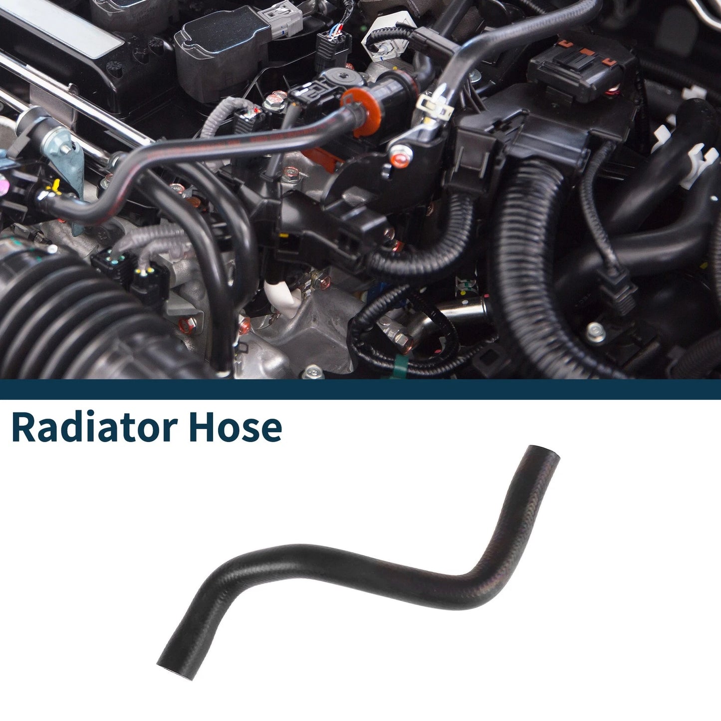 Radiator Hose Coolant Pipe for Volvo S80 (1999-2006) Rubber Black 1 Pcs