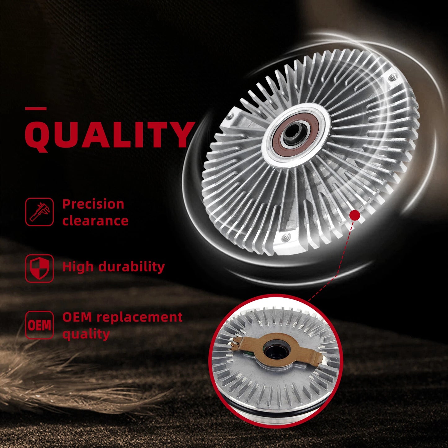 Engine Clutch Fan for Mercedes W124 W126 1985-1996 (2 x A1032000322)