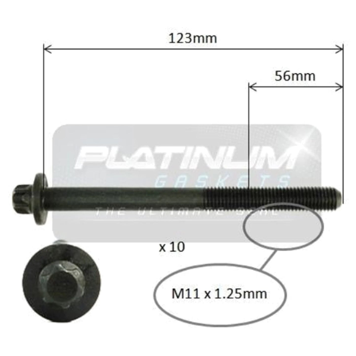 Engine Cylinder Head Bolt Set for Nissan QASHQAI J11 4cyl 2.0L MR20DD 2014~2020