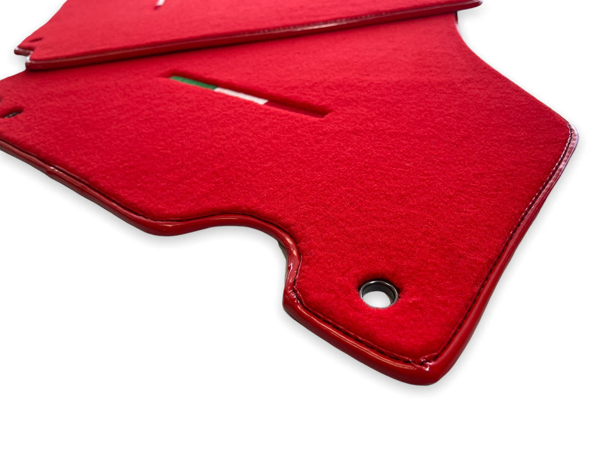 Red Floor Mats for Ferrari 360 Modena LHD with Italy Emblem (2000-2005)