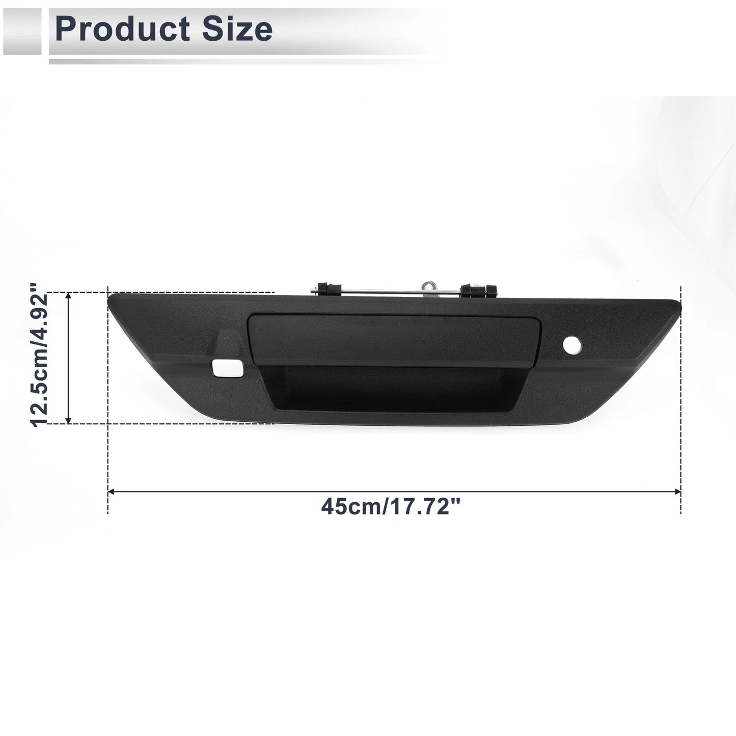 Exterior Door Tailgate Handles 2 x for Toyota Hilux Revo Black (2015–2021)