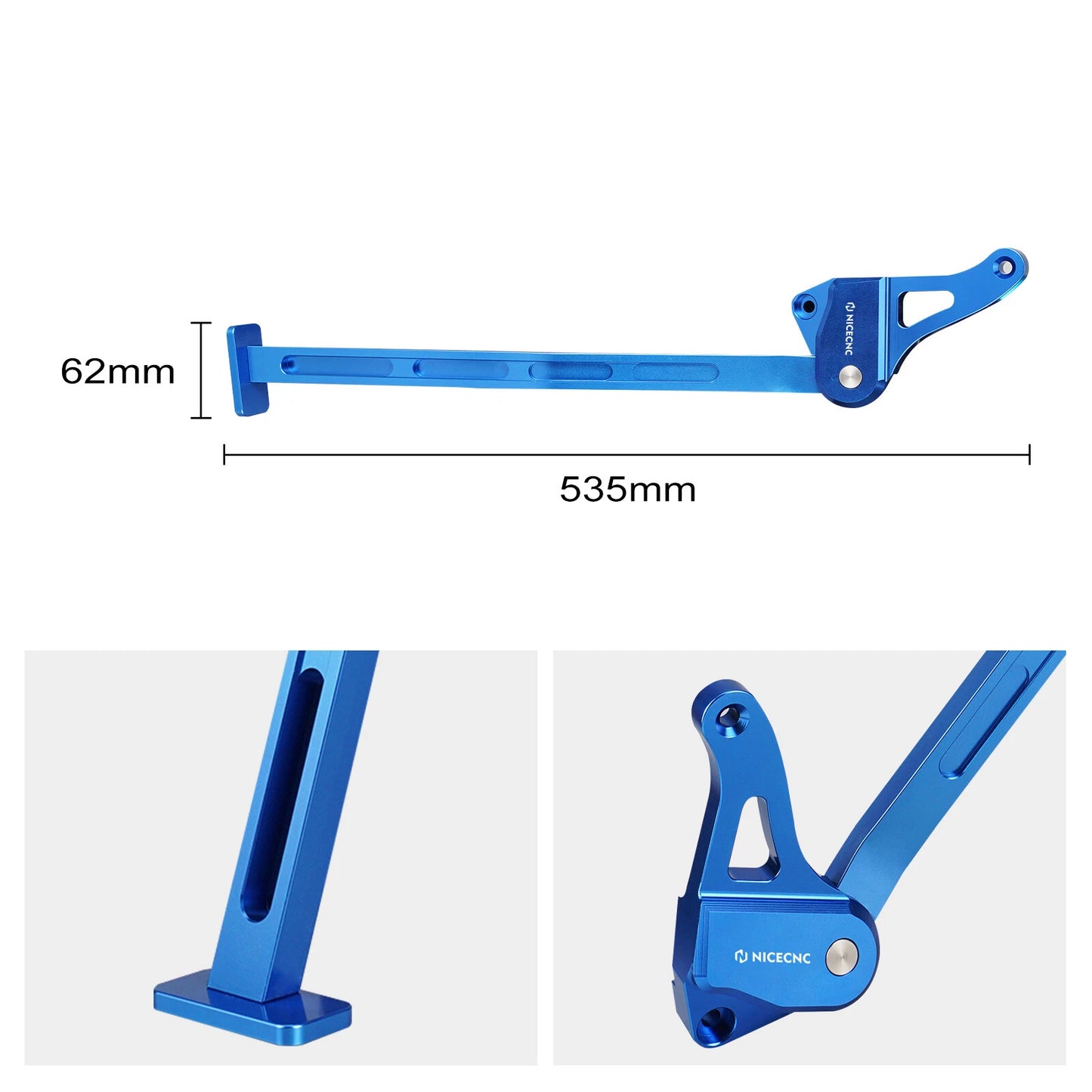 Kickstand for YAMAHA YZ125 (2005-2022) - Aluminum Blue Side Foot