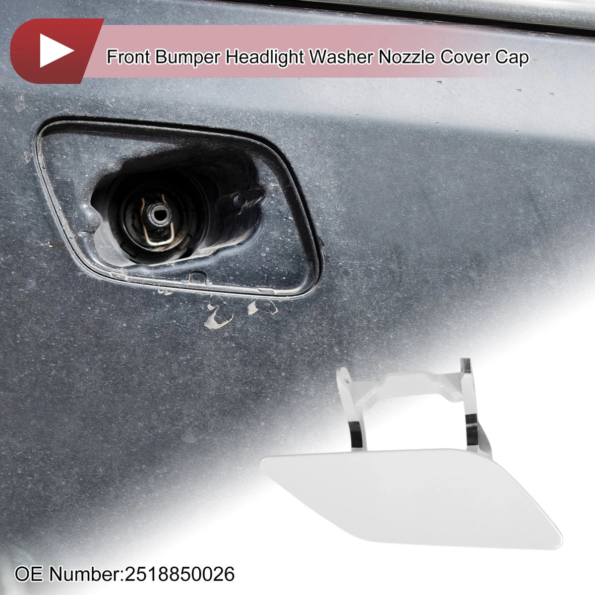Front Right Bumper Trim Nozzle Cover for Mercedes-Benz R350 (2006-2012)