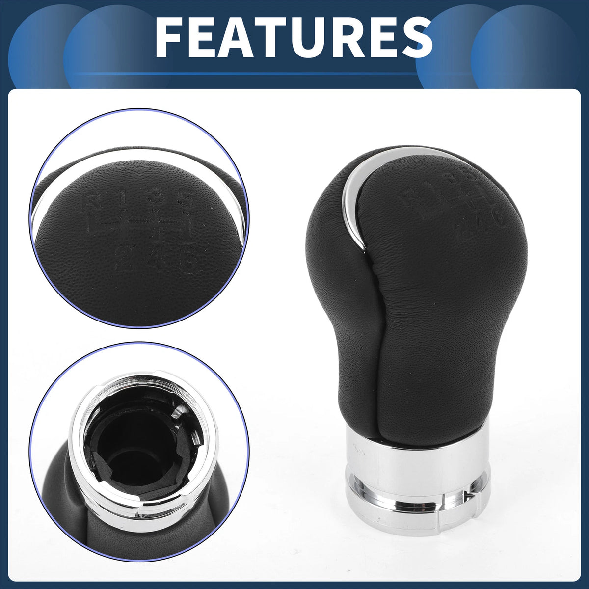 6 Speed Gear Shift Knob for Toyota Hilux Revo (2015-2020) Plastic Leather