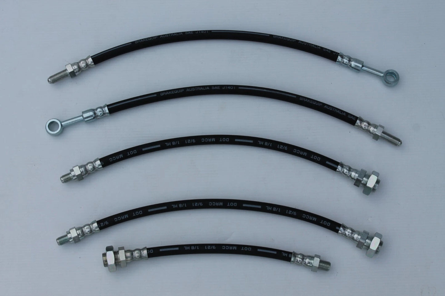 Brake & Clutch Hose Set (5) for MGA 1600cc (1/59 - 12/62)