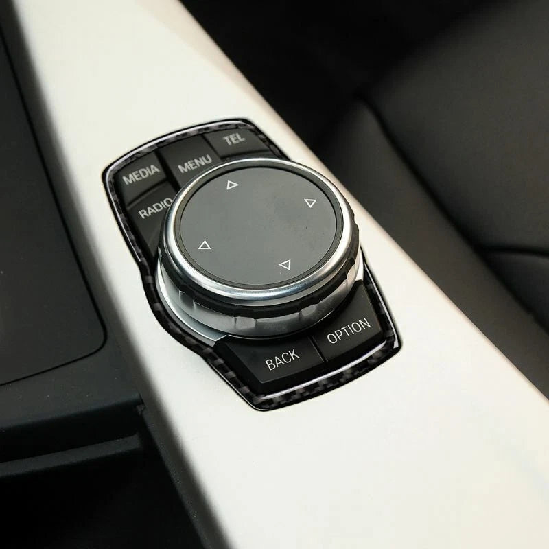 Carbon Fiber Multimedia Switch Cover Trim for BMW 3 Series F30 F33 F34 F36
