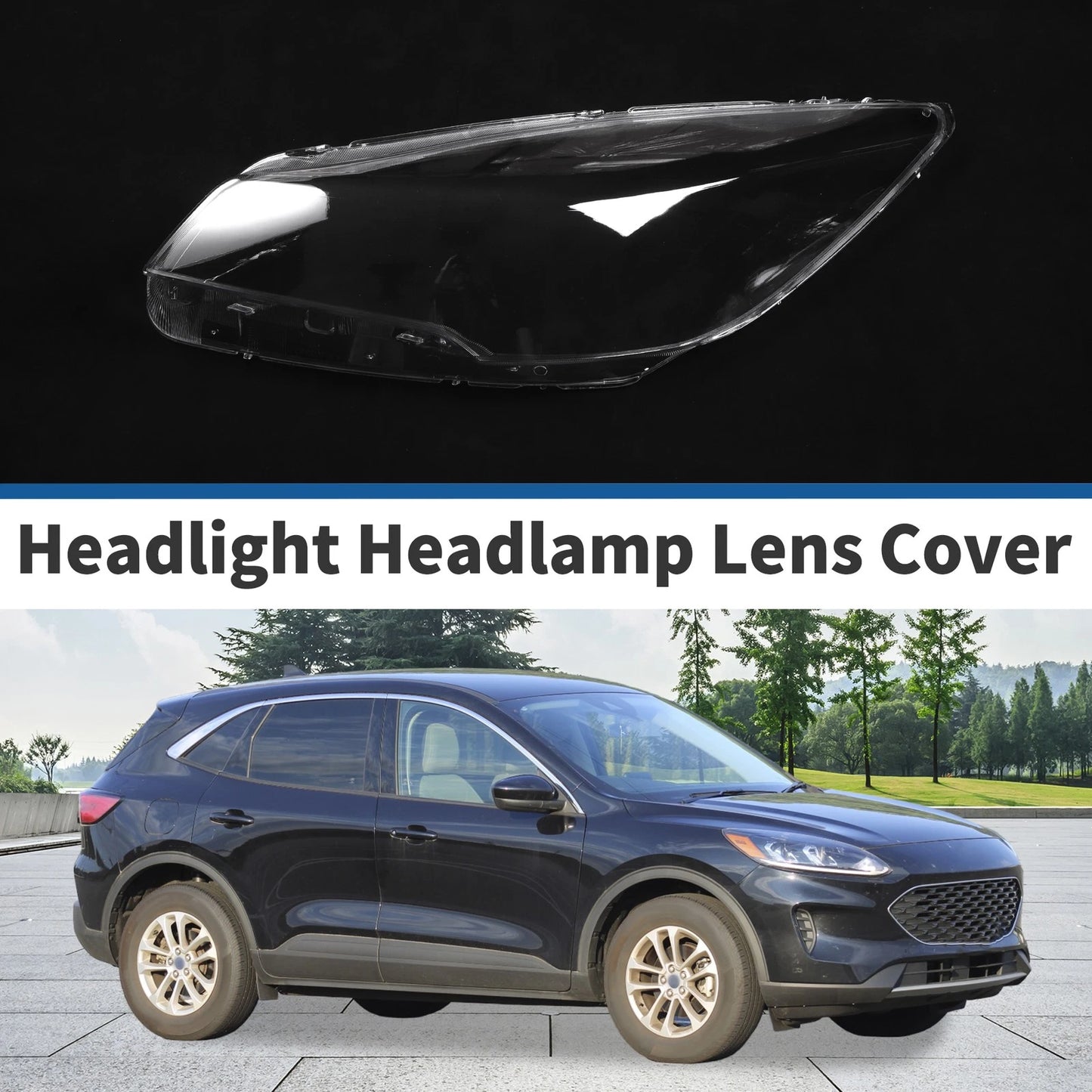Car Front Left Headlight Lens Cover for Ford Escape (2013-2016)