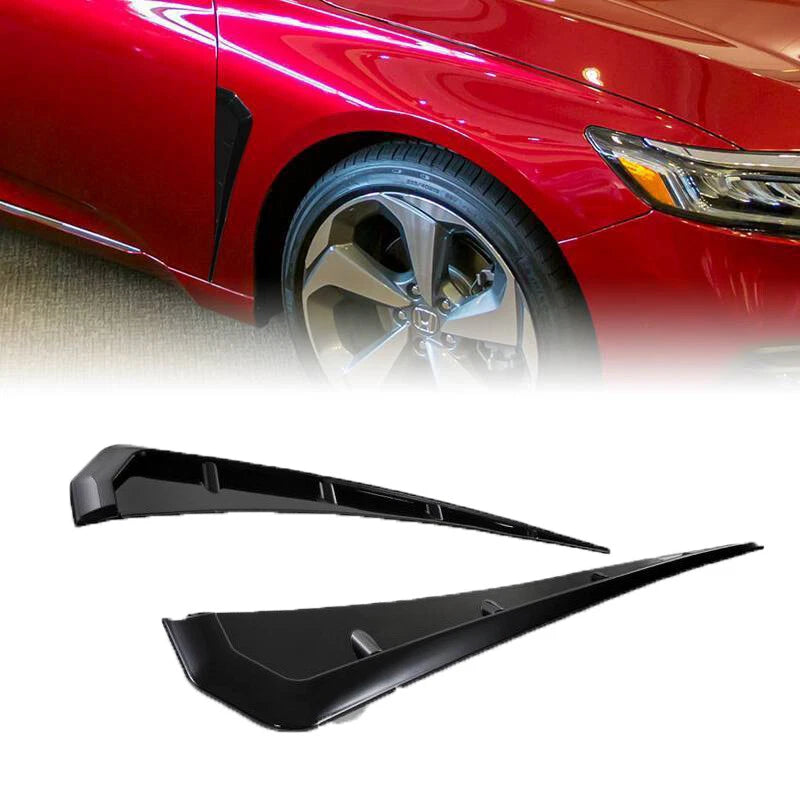 Gloss Black ABS Side Fender Vent Air Wing Cover Trim for 2016-2021 Honda Civic