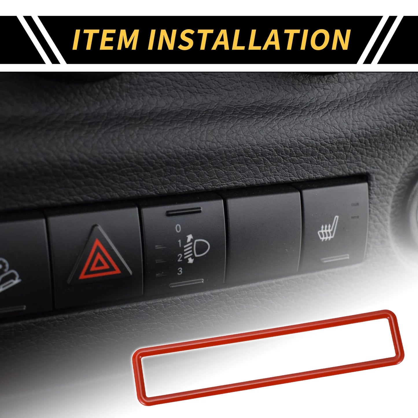 Emergency Light Switch Panel Trim for Jeep Wrangler JK (2011-2017) Red