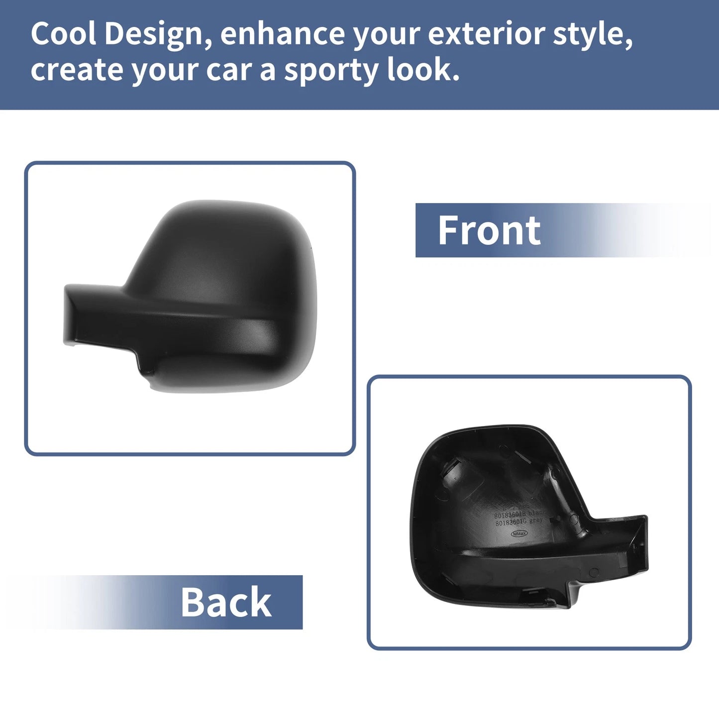 Left Passenger Side Mirror Cover for Citroen Dispatch/Jumpy (2007-2023)
