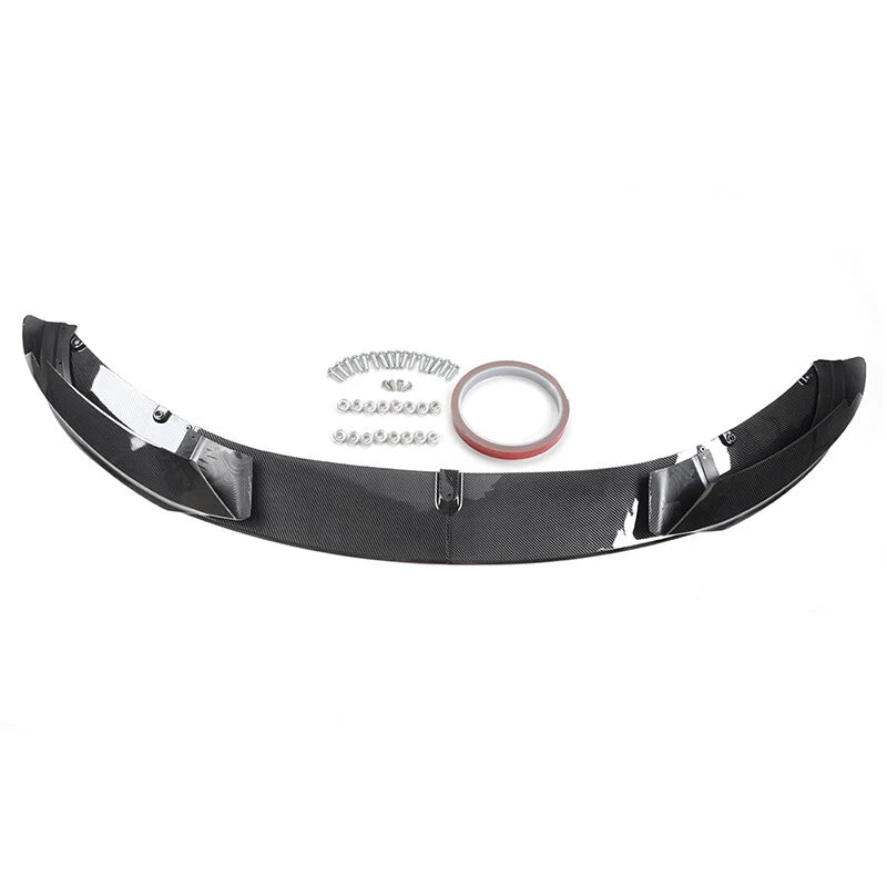 Carbon Fiber Look Bumper Lip Spoiler Splitter for 14-20 BMW F32 F33 F36 M Sport